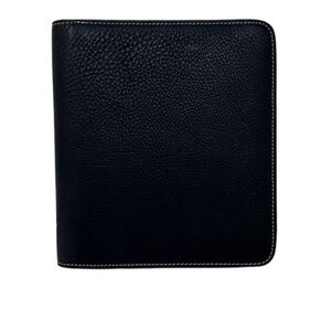 Dooney & Bourke Black Leather Daytimer Portfolio Case Made in Italy